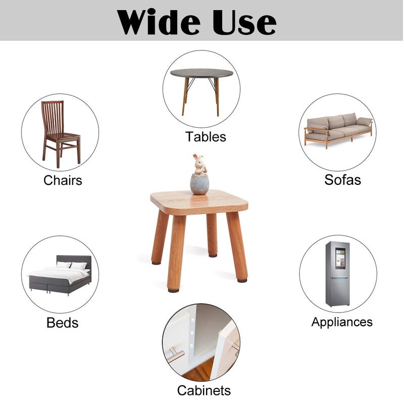 FURNIMATE Felt Furniture Pads 136 Pieces, Furniture Pads for Hardwood Floors, 5mm Thick Floor Protectors for Furniture Legs, Felt Pads for Furniture, Floor Savers for Furniture in a Case - Image 4